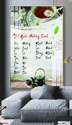 File gốc Tranh trang trí đông y dưỡng sinh spa môi mi DY412 (in tráng gương) sang trọng