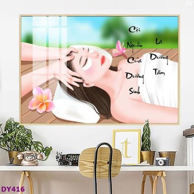 Tải file Tranh trang trí đông y dưỡng sinh spa môi mi DY416 (ảnh gốc) in tráng gương