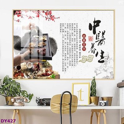 File tranh Tranh trang trí đông y dưỡng sinh spa môi mi DY427 (gốc) chủ đề thành phố