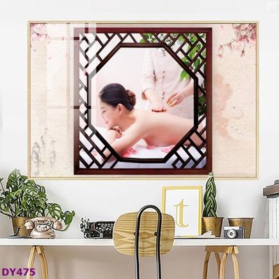 File tranh Tranh trang trí đông y dưỡng sinh spa môi mi DY475 (gốc) chủ đề thành phố