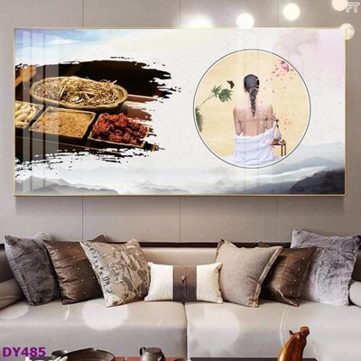 File tranh trang trí Tranh trang trí đông y dưỡng sinh spa môi mi DY485 (file gốc)