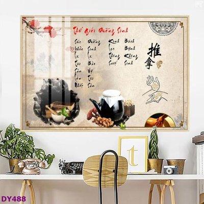 Download file Tranh trang trí đông y dưỡng sinh spa môi mi DY488 (chất lượng in ấn)