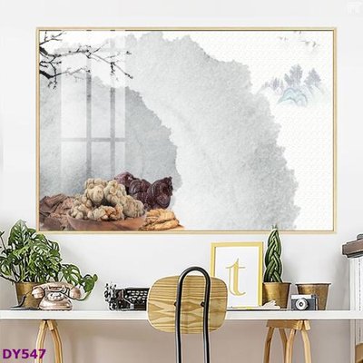 File tranh in tráng gương Tranh trang trí đông y dưỡng sinh spa môi mi DY547 (siêu nét)