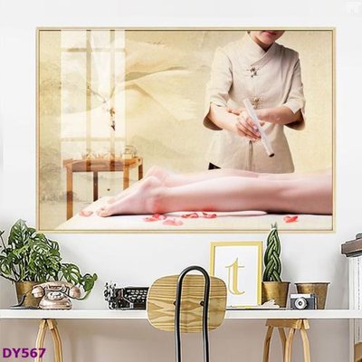 File tranh Tranh trang trí đông y dưỡng sinh spa môi mi DY567 (gốc) chủ đề trừu tượng