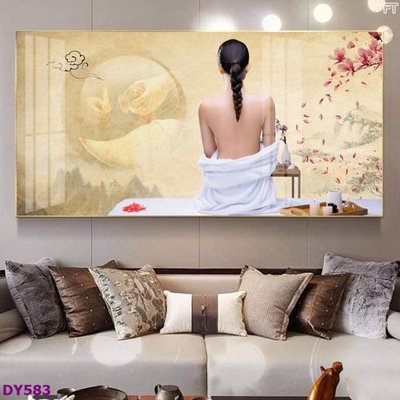 File gốc Tranh trang trí đông y dưỡng sinh spa môi mi DY583 (in mica) cắt laser