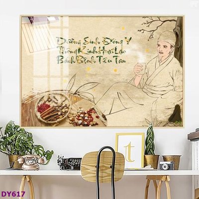 File gốc Tranh trang trí đông y dưỡng sinh spa môi mi DY617 (in lụa) họa tiết 3D