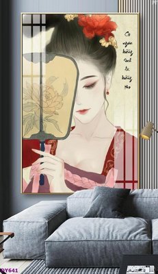 File tranh Tranh trang trí đông y dưỡng sinh spa môi mi DY641 (file gốc) chủ đề phong thủy