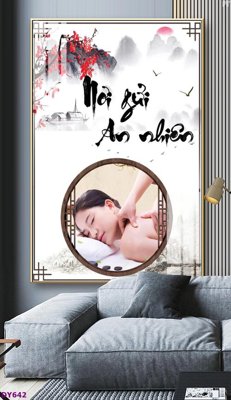 Cung cấp file tranh gốc Tranh trang trí đông y dưỡng sinh spa môi mi DY642 độc quyền