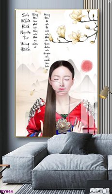 Mua file tranh gốc Tranh trang trí đông y dưỡng sinh spa môi mi DY644 tại Filetranh.com