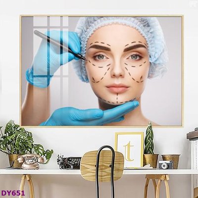 Download file gốc Tranh trang trí đông y dưỡng sinh spa môi mi DY651 (in lụa) cao cấp