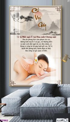 File in trần Tranh trang trí đông y dưỡng sinh spa môi mi DY661 (bản gốc 3D) sống động
