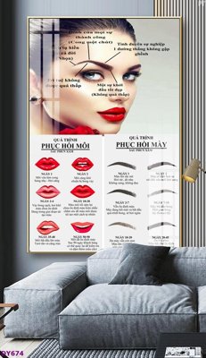 File tranh Tranh trang trí đông y dưỡng sinh spa môi mi DY674 (gốc) in film