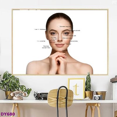 File gốc Tranh trang trí đông y dưỡng sinh spa môi mi DY680 (in tráng gương) nghệ thuật