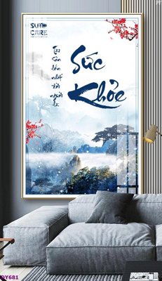 File in mica Tranh trang trí đông y dưỡng sinh spa môi mi DY681 (bản gốc) làm vách ngăn