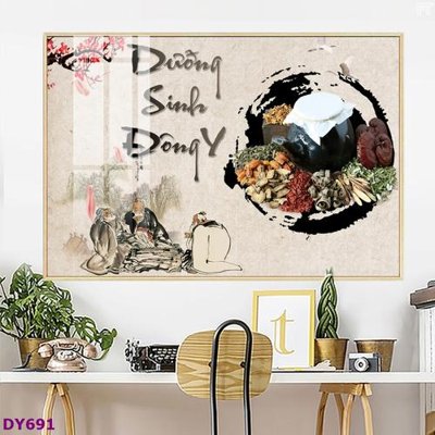 File tranh in mica Tranh trang trí đông y dưỡng sinh spa môi mi DY691 (độ phân giải cao)