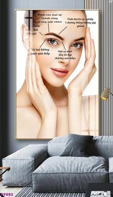 File ảnh gốc Tranh trang trí đông y dưỡng sinh spa môi mi DY693 không vỡ nét