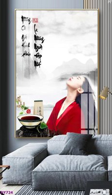 File in trần Tranh trang trí đông y dưỡng sinh spa môi mi DY724 (bản gốc) trời sao