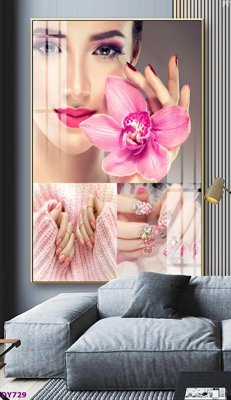 Tải file Tranh trang trí đông y dưỡng sinh spa môi mi DY729 (gốc) làm file in ấn