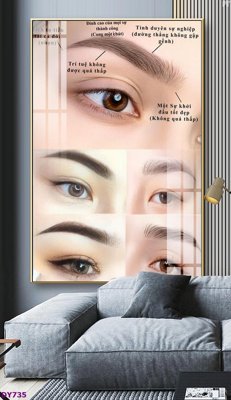 File in trần Tranh trang trí đông y dưỡng sinh spa môi mi DY735 (bản gốc) 5D