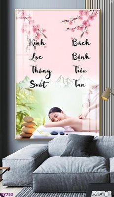 File tranh gốc Tranh trang trí đông y dưỡng sinh spa môi mi DY752 (bản quyền) file PSD