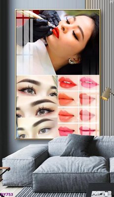 File PSD Tranh trang trí đông y dưỡng sinh spa môi mi DY753 (nguyên bản) cho thiết kế