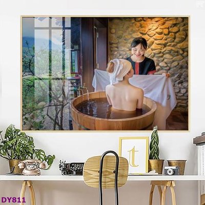 File in trần Tranh trang trí đông y dưỡng sinh spa môi mi DY811 (bản gốc) 5D