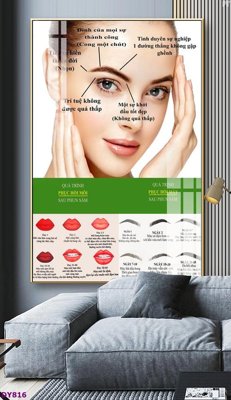 Tải file Tranh trang trí đông y dưỡng sinh spa môi mi DY816 (gốc) làm tranh trang trí