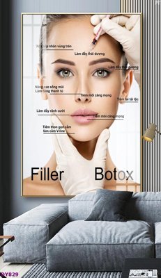 Download file Tranh trang trí đông y dưỡng sinh spa môi mi DY829 (gốc) in mica đèn LED