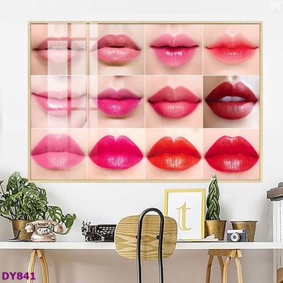 File tranh Tranh trang trí đông y dưỡng sinh spa môi mi DY841 (gốc) phong cách tối giản