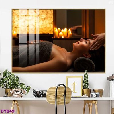 File tranh Tranh trang trí đông y dưỡng sinh spa môi mi DY849 (ảnh gốc) in trần nhà