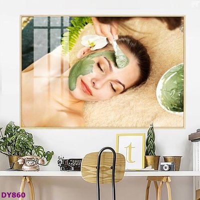 File gốc Tranh trang trí đông y dưỡng sinh spa môi mi DY860 (in lụa) họa tiết 3D
