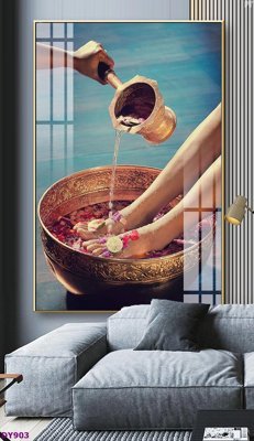 File tranh gốc Tranh trang trí đông y dưỡng sinh spa môi mi DY903 (sắc nét từng chi tiết)