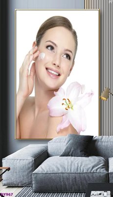 File tranh Tranh trang trí đông y dưỡng sinh spa môi mi DY967 (gốc) chủ đề thành phố