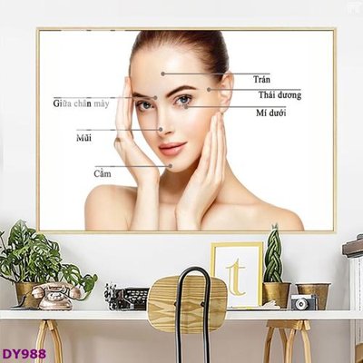 File PSD Tranh trang trí đông y dưỡng sinh spa môi mi DY988 (bản gốc) độ phân giải cao