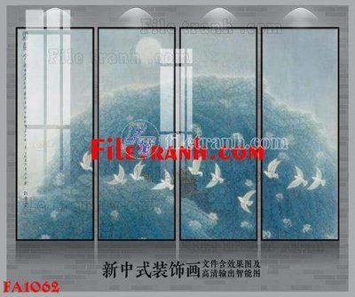 Download file gốc File gốc in bộ tranh decor treo tráng gương canvas FA1062 (in lụa) cao cấp