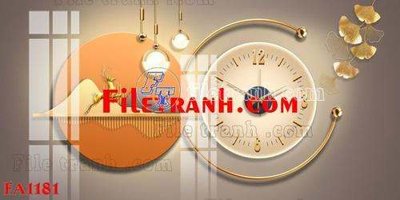 File in mica File gốc in bộ tranh decor treo tráng gương canvas FA1181 (bản gốc) làm vách ngăn