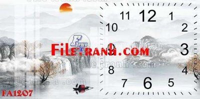 File tranh File gốc in bộ tranh decor treo tráng gương canvas FA1207 (bản gốc) in lụa 3D