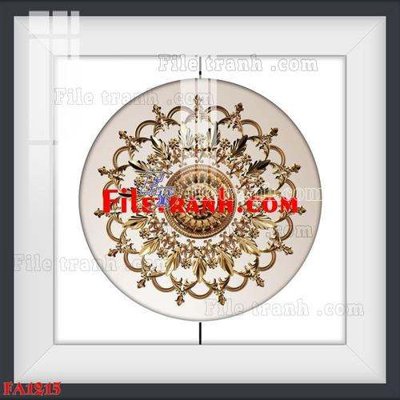 File tranh File gốc in bộ tranh decor treo tráng gương canvas FA1215 (file gốc) chủ đề phong thủy
