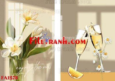 File in lụa File gốc in bộ tranh decor treo tráng gương canvas FA1278 (phong cảnh) File gốc in bộ tranh decor treo tráng gương canvas FA1278