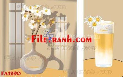 File gốc File gốc in bộ tranh decor treo tráng gương canvas FA1290 (in lụa) tranh phong thủy
