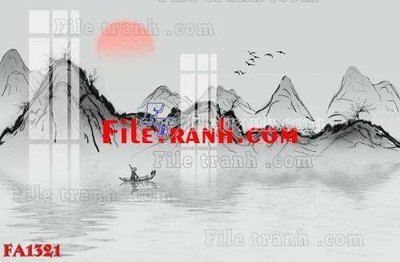 File in trần File gốc in bộ tranh decor treo tráng gương canvas FA1321 (bản gốc) bầu trời