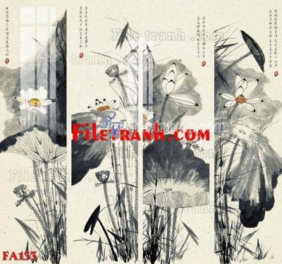 File tranh gốc File gốc in bộ tranh decor treo tráng gương canvas FA133 (bản đẹp) độc quyền