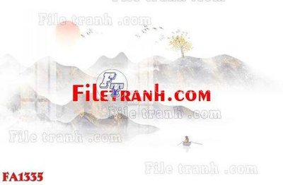 Hình ảnh file gốc in trần nhà File gốc in bộ tranh decor treo tráng gương canvas FA1335