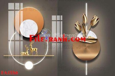 File in ấn cao cấp File gốc in bộ tranh decor treo tráng gương canvas FA1336 (file gốc)
