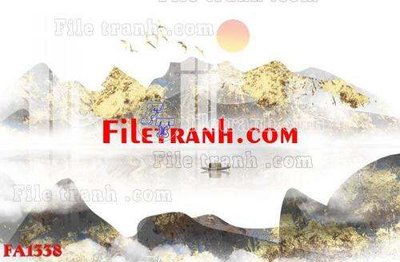 Ảnh gốc File gốc in bộ tranh decor treo tráng gương canvas FA1338 (nét căng) in mica