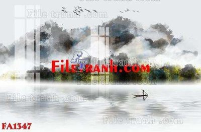 File in trần File gốc in bộ tranh decor treo tráng gương canvas FA1347 (bản gốc) hoa văn