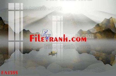 File ảnh File gốc in bộ tranh decor treo tráng gương canvas FA1355 (gốc) trang trí khách sạn