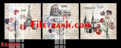 Tải về file gốc File gốc in bộ tranh decor treo tráng gương canvas FA1369 (chuẩn in ấn)