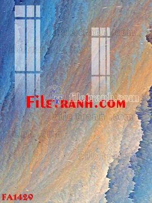 File tranh File gốc in bộ tranh decor treo tráng gương canvas FA1429 (bản gốc) in lụa 5D