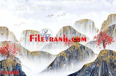 File tranh File gốc in bộ tranh decor treo tráng gương canvas FA1458 (ảnh gốc) không bị mờ